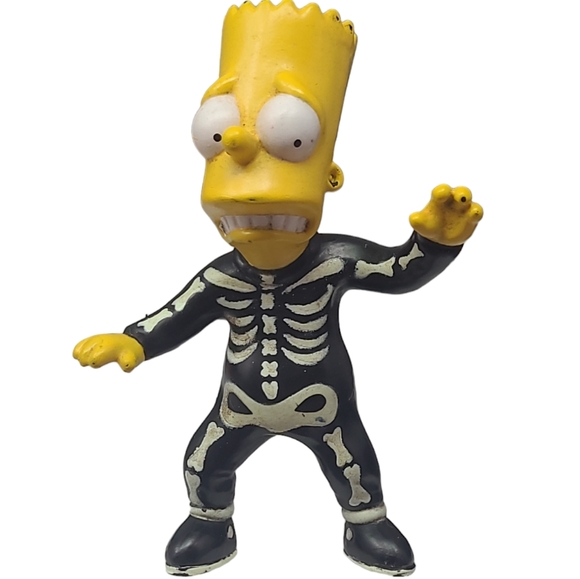 2001 BURGER KING TOY BART SIMPSON SKELETON COSTUME FIGURE - 3 1/4" TALL - Picture 1 of 12